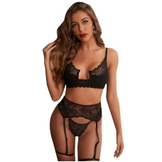 Lace Bralette Strappy Sexy Lingerie Set Underwear