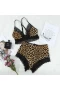 Leopard Bra and Panty Set Mesh Underwear Negligee