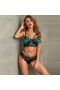 Underwear 2 Piece Lingerie Set for Women Green