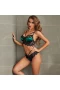 Underwear 2 Piece Lingerie Set for Women Green