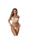 2 Piece Lace Bralette Strappy Lingerie Set White