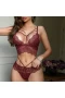 Sexy Lingerie Set 2 Piece Babydoll Bodysuit Red