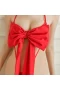 Halter Deep V Neck Lingerie with Big Bow