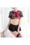 Lingerie Schoolgirls Outfit Cosplay Sailor Costumes Black