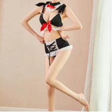 Maid Cosplay Costume V-neck Lingerie Set