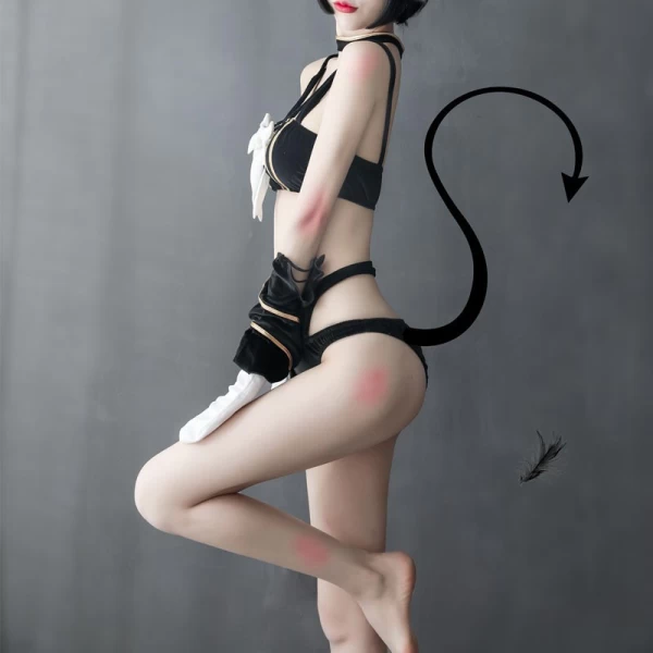 Cosplay Lingerie Cat Kitten Costume Sexy Outfit Black