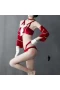 Cosplay Lingerie Cat Kitten Costume Sexy Outfit Red