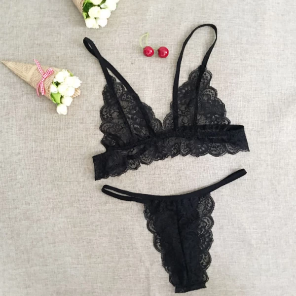 Sexy Lace Bra and Panty Set Bralette Lingerie