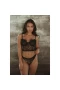 Eyelash Lace Lingerie Set Matching Bra and Panty Black