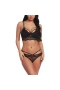 Women Lace Babydoll 2 Piece Sexy Bra and Panty Set Black