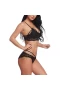 Women Lace Babydoll 2 Piece Sexy Bra and Panty Set Black