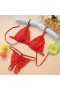 Sexy Lace Edge Open Crotch Women Lingerie Set Red