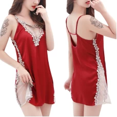 Lace Babydoll Chemises Sexy Lingerie Dress Red