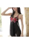 Sheer Mesh Open Front Chemise Sleepwear Dress