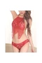 Sexy Lace Pajamas Bellyband Sling Passion Suit Erotic Lingerie Red
