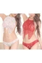 Sexy Lace Pajamas Bellyband Sling Passion Suit Erotic Lingerie Red