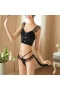 See Through Sexy Lace Edge Women Lingerie Set