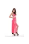 Halter Nightwear Sexy Gown Hollow Out Lingerie Hot Pink