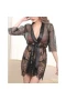 Sexy Lingerie Lace Kimono Robe Chemise Floral Boudoir