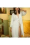 Sexy Chiffon Lingerie Sleepwear Robe with Tie Waist