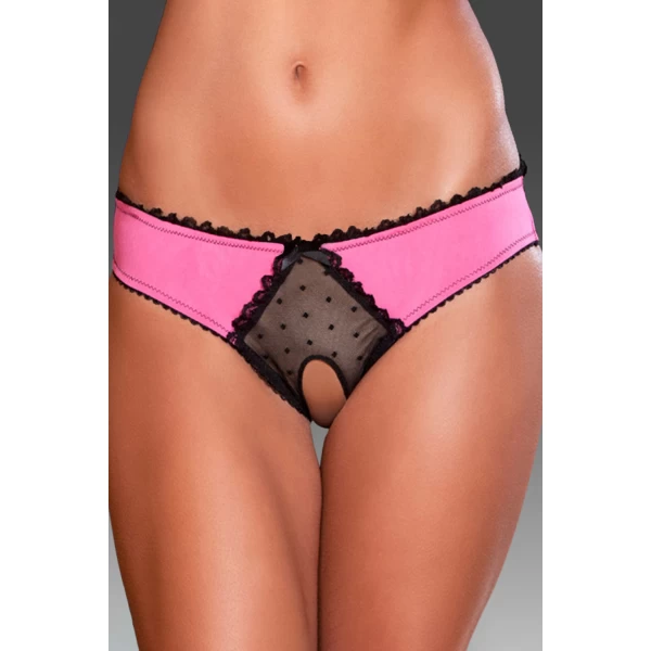 Women‘s Pink Frills Crotchless Panty