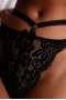 Women‘s Black Strap Lace Panties