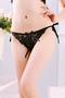 Women Sexy G-String Low Rise Lace Thongs Panty Black