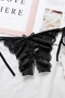 Women Sexy G-String Low Rise Lace Thongs Panty Black