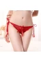 Women Sexy G-String Low Rise Lace Thongs Panty Red