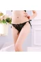 Tie Side Sexy Adjustable G-String Mesh Yarn Thong Panties Black