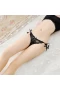 Tie Side Sexy Adjustable G-String Mesh Yarn Thong Panties Black