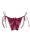 Tie Side Sexy Adjustable G-String Mesh Yarn Thong Panties Red