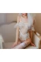 Sexy Bride Cosplay Lingerie Ruffle High Low Hemline Bodycon Wedding Dress