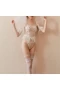 Sexy Bride Cosplay Lingerie Ruffle High Low Hemline Bodycon Wedding Dress