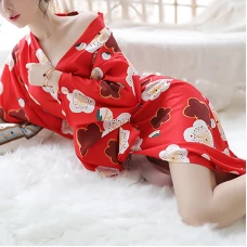 Kimono Robe Long Floral Bridesmaid Wedding Bachelorette Party Robe