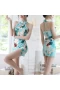 Women's Sexy Floral Mini Chinese Evening Dress Cheongsam