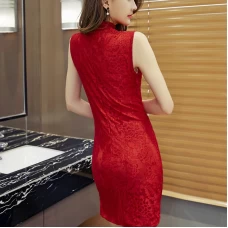 Lingerie Cheongsam Costume Babydoll Suit Chinese Style Red