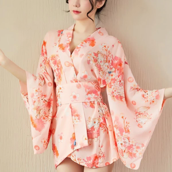 Women's Kimono Robe Long Robes Printed Kimono Nightgown