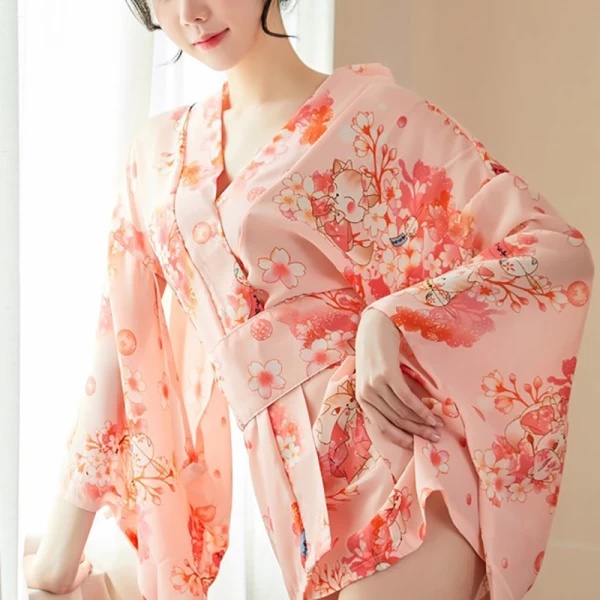 Women's Kimono Robe Long Robes Printed Kimono Nightgown
