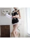 Sexy Lingerie Maid Outfit Sets Cosplay Uniform Pajama Black