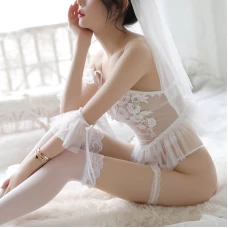 Women's Mesh Bride Wedding Dress Cosplay Costume Lingerie