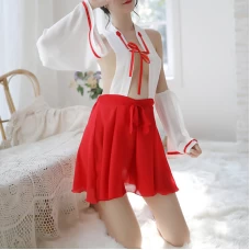 Women's Fashion Backless Cosplay Pleated Mini Skirt