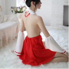 Women's Fashion Backless Cosplay Pleated Mini Skirt