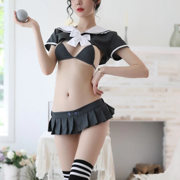 Sexy Lingerie Three-Point Pleated Skirt Student Uniform