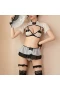 Women's French Maid-Themed Teddy and Apron