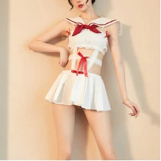 School Girl Cosplay Lingerie Mini Sailor Suit Costume Outfit