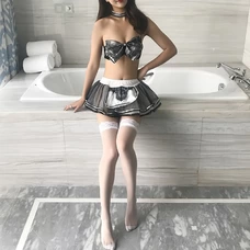Maid Lace Mesh Nightdress Roleplay Uniform Lingerie