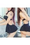 Women's Halter Neck Tie Waist Sexy Lingerie Roleplay Nurse Bodysuit Black