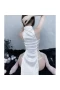 Sexy Costume Lingerie Cheongsam Set White