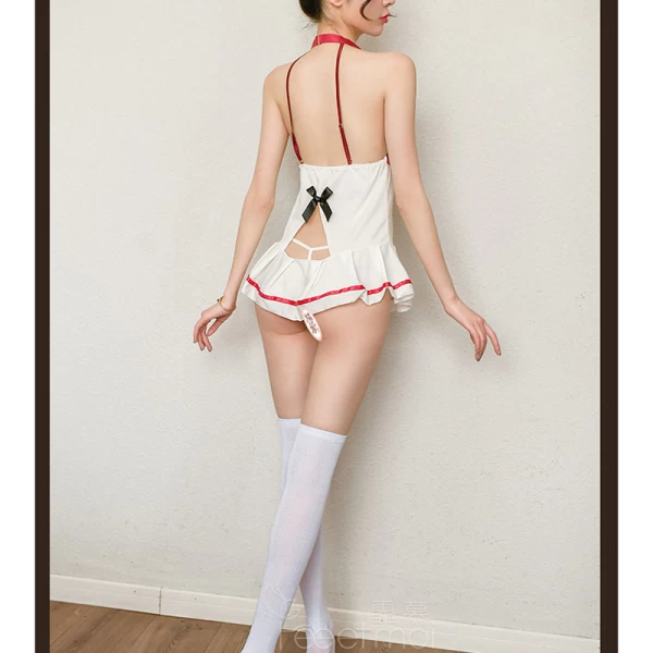 Sexy Nurse Lingerie Set Naughty Cosplay Costume White